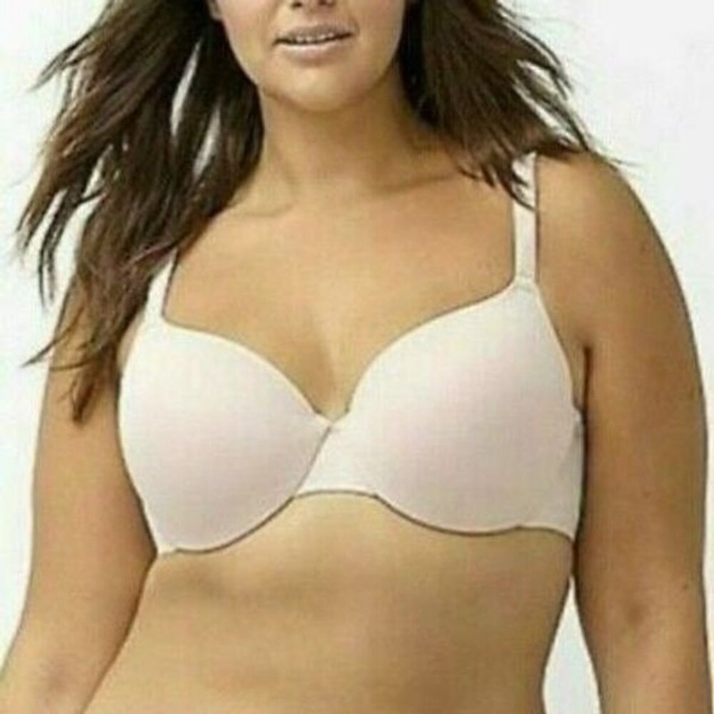 Lane Bryant Cacique Womens Bra Backsmoother U/W Full Coverage Size 44DDD Pink